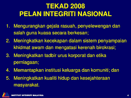 Perdana menteri dato' seri abdullah ahmad badawi pada 23 april 2004 bagi membentuk suatu gerakan nasional secara terancang, sistematik, bersepadu dan berterusan ke arah pembangunan. Ppt Pelan Integriti Nasional Powerpoint Presentation Free Download Id 4180902