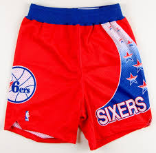 .@drake was wearing @sixers shorts! 1993 94 Jeff Hornacek Philadelphia 76ers Game Worn Jersey Shorts Team Letter Gamewornauctions Net