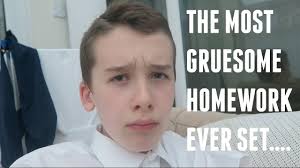 When students get home after a long day at school, homework is usually the last thing they want to do. The Most Gruesome Homework Ever Set Youtube