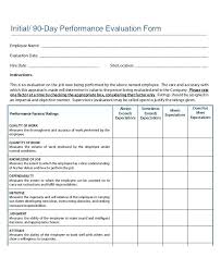Self Evaluation Performance Review Downloadable Job Sample Form With ...