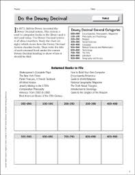 Do The Dewey Decimal Table Printable Skills Sheets