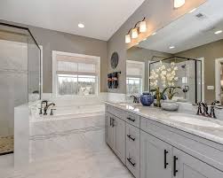 Oil Rubbed Bronze Shower Head Gray Bathroom Bathroom Design Ideas Remodels Amp Photos Master Bathroom Design Elegant Bathroom Contemporary Bathroom Vanity