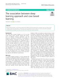 PDF) The association between deep learning approach and case based learning