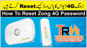 How To Reset Zong 4g Devices Forget Username And Password Urdu Hind Trw Youtube