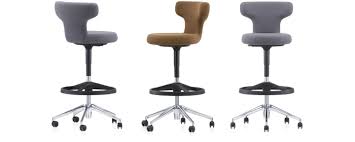 Standard chair and table heights differ between companies and countries. Vitra Pivot High Stool