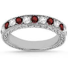 Antique Diamond Garnet Wedding Ring 14kt White Gold 1 05ct Garnet Wedding Rings Topaz Wedding Ring Amethyst Wedding Rings