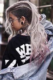 Easy half updo twisted top knot 30 Cute Rebellious Half Shaved Head Hairstyles For Modern Girls Half Shaved Head Hairstyle Hair Styles Half Shaved Hair