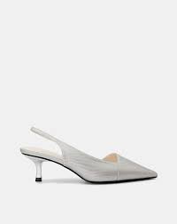 Giày Cao Gót Slingback Kitten Heel Mũi Nhọn