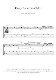 Every Breath You Take Guitar Score Download Guitar Sheet Music Classical Guitar Sheet Music Great Guitar Songs
