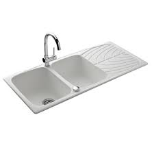 Evier Granit Blanc Bali 2 Bacs 1 Egouttoir Achat Vente Evier De Cuisine Evier Granit Blanc Bali 2 B Cdiscount
