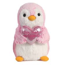 9 Aurora Plush Pink Penguin You Melt My Heart Valentine Stuffed Animal Toy Animal Valentine Plush Penguin Cute Penguins