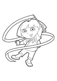 Quando foi fundada a liga de ginástica moderna? Desenho De Dora Aventureira Na Ginastica Ritmica Para Colorir Tudodesenhos