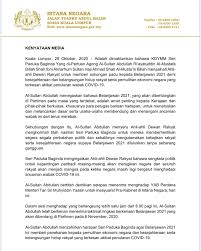 • umur tidak kurang dari 21 tahun. Agong Titah Ahli Parlimen Sokong Belanjawan 2021