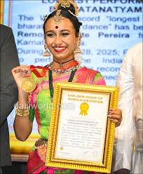 Remona Evette Pereira dances her way into history with 170-hr Bharatanatyam  world record - Daijiworld.com