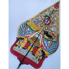 3 gunungan in wayang beber. Kerajinan Wayang Kulit Gunungan Ukuran Jumbo 65 42cm Pajangan Rumah Shopee Indonesia
