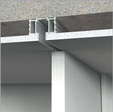 Systeme coulissant systeme galandage rail porte coulissante cache. Integrated Guide Profile Cloison Coulissante Interieur Maison Design Menuiserie Interieure