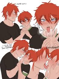 Rule 34 - 2boys Abs Big Dom Small Sub Blush Brother Brothers Couple  Dialogue English English Text Ensemble Stars! Finger In Mouth French Kiss  French Kissing Gay Gay Sex Hiiro Amagi Horny