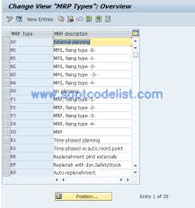 Mrp ii stands for manufacturing resource planning. Omdq Sap Tcode C Rm Mat Mrp Types T438a Transaction Code