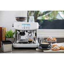 Single serve coffee and espresso machine: Breville Barista Pro Espresso Machine With Frother Coffee Grinder Sea Salt Best Buy Canada