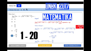 Check spelling or type a new query. Pembahasan Unbk Matematika Ipa 2017 Soal 1 20 By Mas Dayat