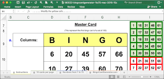 Bingo card generator excel tutorial inside bingo card template word no ifs, ands or buts, business card is significant for advancing your situation and numerous million dollar arrangements begin off gone the trading of event cards. Bingo Card Generator Excel Mac 15 Cards Bingo Card Generator