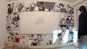 Speed Painting Anime Manga Wall Mural Bedroom Wall Paint Wall Murals Otaku Room
