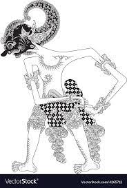 A Protagonist Figure Of Traditional Puppet Show Wayang Kulit From Java Indonesia Download A Free Preview Vector Free Newspaper Template Design Indonesian Art