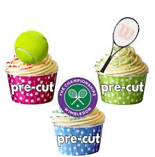 @laure1208 these are super cute. Ak Giftshop Precut Wimbledon Tennis Themed Edible Stand Up Cup Cake Toppers Pack Of 12 Buy Online In Aruba At Aruba Desertcart Com Productid 68450549