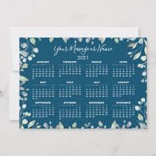 Floral Greenery 2021 Calendar Your Message Or Name Holiday Card Zazzle Com In 2020 Holiday Design Card Holiday Cards 2021 Calendar