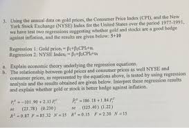 The new york stock exchange is where icons and disruptors come to build on their success and shape the future. Solved Using The Annual Data On Gold Prices The Consumer Chegg Com