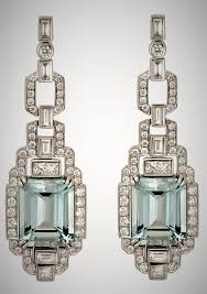 Aiguemarine Art Deco Earrings Jm Art Deco Jewelry Vintage Art Deco Jewelry Rings Art Deco Jewelry