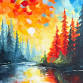 Sunset Pines, Sip & Paint Brush Party event image
