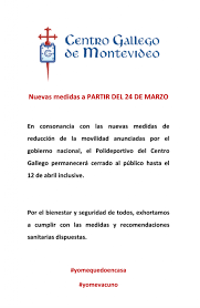 Continua il calo della lega, forza italia dopo la crescita del mese scorso subisce una battuta d'arresto mentre fratelli d'italia si stabilizza sopra il 17%. Nuevas Medidas A Partir Del 24 De Marzo Centro Gallego De Montevideo