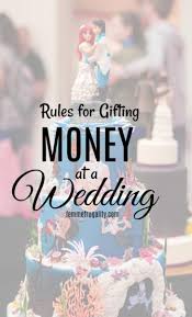 rules for gifting money at a wedding