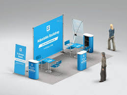 Trade Show Booth Mock Up V3 Affiliate Show Sponsored Trade Booth Mock In 2020 Tradeshow Booth Show Booth Banner Stands