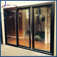 Made in texas for the extreme texas. China Black Color Patio Door Triple Rail Aluminum Double Glass Sliding Door With Mosquito Net China Aluminium Sliding Door Glass Sliding Door