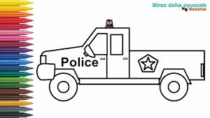 Polis Arabasi Boyama Sayfasi Cizip Boyama Videolari Boyama Oyunlari Oyuncak Videolar Bebek Oyun