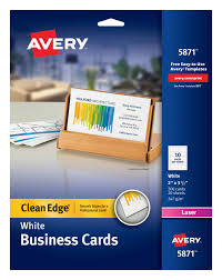 Simply bend and pull out one card at a time, for the perfect business card every time. Avery Clean Edge Printable Business Cards Uncoated 200 Cards 5871 Avery Com