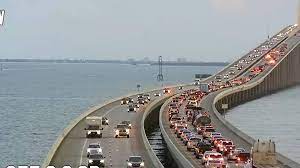 The pilings that provide the bridge's toehold in the bay are. Crash On Sunshine Skyway Bridge Slows Traffic Bradenton Herald