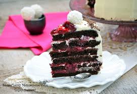 Tort De Ciocolata Cu Visine Si Mascarpone 2 Jpg 900 618 Homemade Cakes Cake Recipes Chocolate Cherry Cake