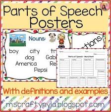 Parts Of Speech Definition Posters Examples And Worksheet Parts Of Speech Teaching Printables Teaching Blogs