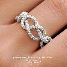 Infinity Celtic Love Knot Diamond Ring Triple Figure 8 Knot Etsy Jewelry Beautiful Jewelry Right Hand Rings