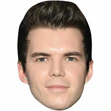 Luke Newton (Brown Hair) Celebrity Mask, Flat Card Face