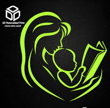 免费STL 文件母子阅读3D 艺术：墙面艺术（母亲节） 🏢 （OBJ以及3MF）・可下载设计和3D 打印・Cults