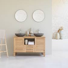 Ein an der wand montierter waschbeckenschrank hat den vorteil, dass der boden darunter leichter zu reinigen ist. Waschbeckenunterschrank Aus Eiche 125 Cm Badezimmermobel Tikamoon