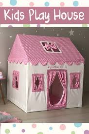 Pink Canvas Teepee Playhouse Tent Indoor Tipi Cotton Play House Montessori Bed Tee Pee For Girls Kids Rooms Decor Girls Play Cottage Com Imagens Casa De Boneca Para Criancas