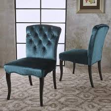 Noble House Hailey Traditional Teal Velvet Armless Dining Chairs Set Of 2 Walmart Com Upholstered Dining Side Chair Dining Chairs Cheap Living Room Sets