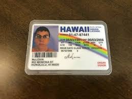 Adults must present a valid photo id and proof of mailing address if it is not listed on the id. Mclovin Id Card Hawaii Drivers License Superbad Movie Fake Joke Prank Free Ship 5 95 Picclick