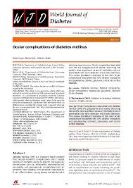 Diabetes remains one of the main causes, in the western world, of legal blindness, end. Pdf Ocular Complications Of Diabetes Mellitus Mohd Syafiq Azman Academia Edu