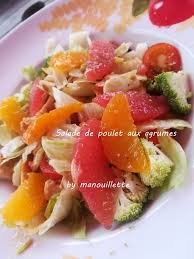 Salade De Poulet Aux Agrumes Par Pure Gourmandise Salade Poulet Poulet Aux Agrumes Salade
